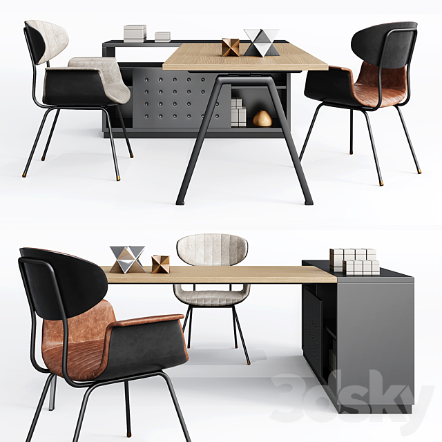 Office furniture set 3DSMax File - thumbnail 1