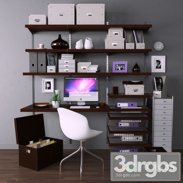 Office Furniture Set 9 3dsmax Download - thumbnail 1