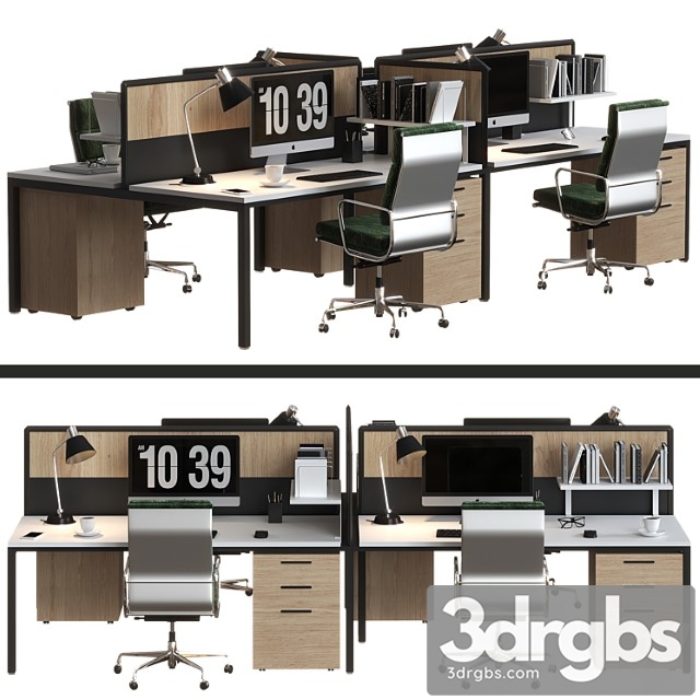 Office furniture set modern - thumbnail 1