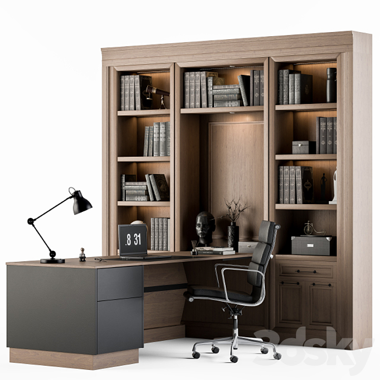 Office Furniture – T-Desk Manager Set 28 3DS Max - thumbnail 1