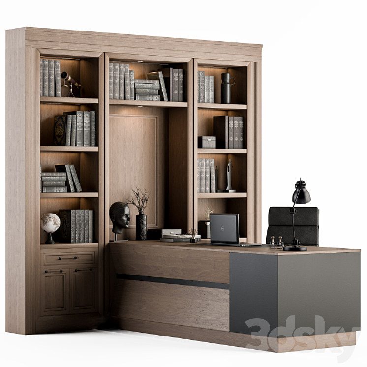 Office Furniture – T-Desk Manager Set 28 3DS Max - thumbnail 2