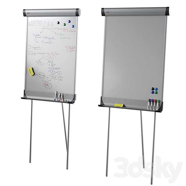 Office presentation set 1_ Macbook air 2022 _ OLED65CXRLA LG CX 65 4K Smart OLED_Marker board magnetic partition flipchart 3DS Max Model - thumbnail 4