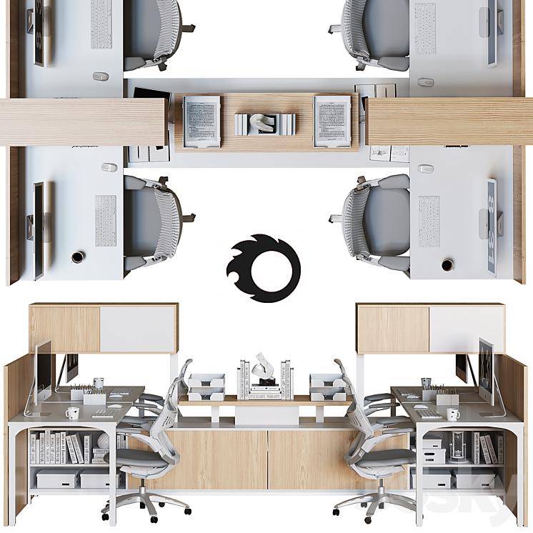 office set 3DS Max - thumbnail 1