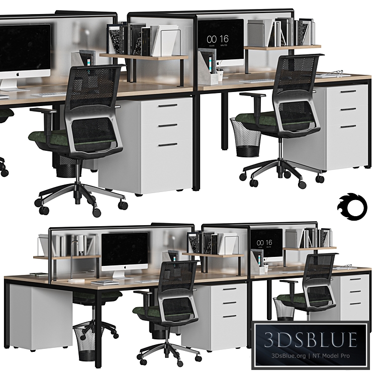 office set 3DS Max - thumbnail 3