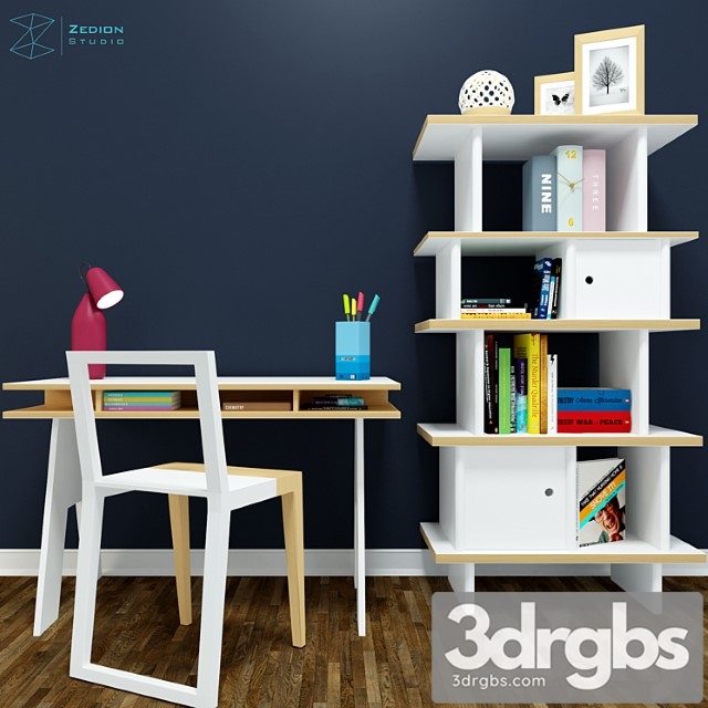 Office Set 3dsmax Download - thumbnail 1