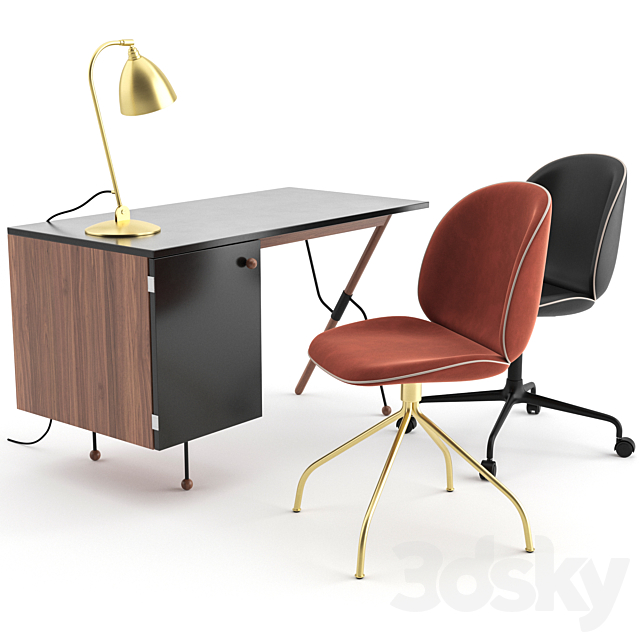 Office Set by GUBI 3DSMax File - thumbnail 1