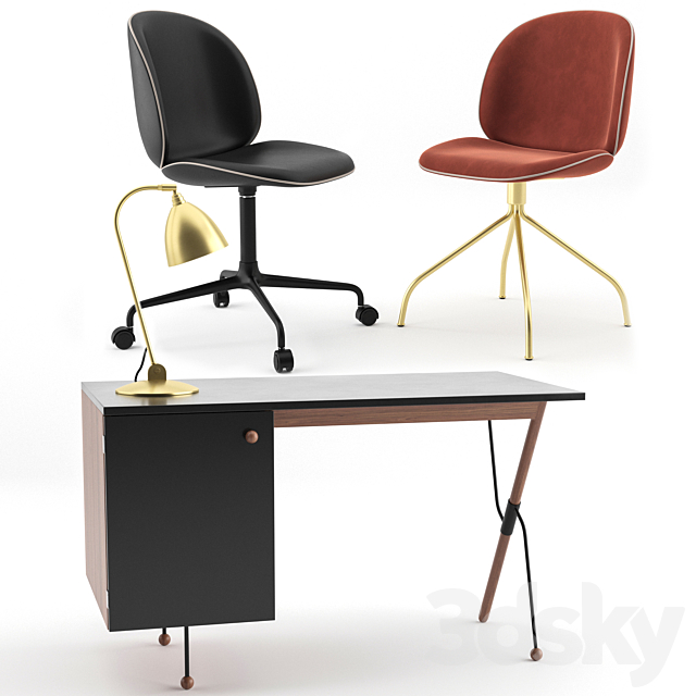 Office Set by GUBI 3DSMax File - thumbnail 2