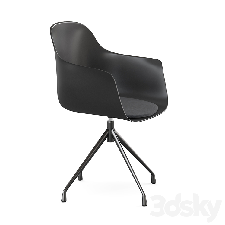 Office swivel black chair Wapong LA REDOUTE INTERIEURS 3DS Max Model - thumbnail 1