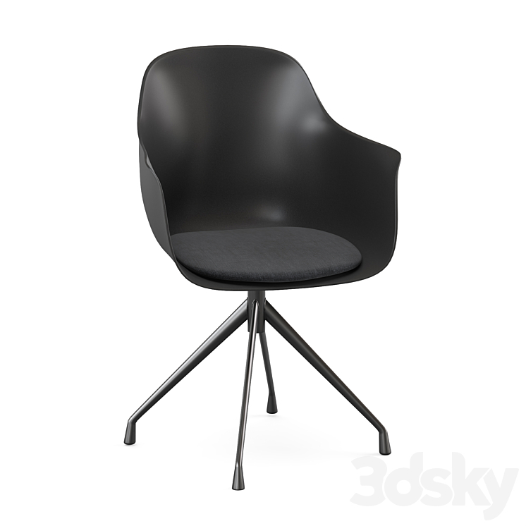 Office swivel black chair Wapong LA REDOUTE INTERIEURS 3DS Max Model - thumbnail 2