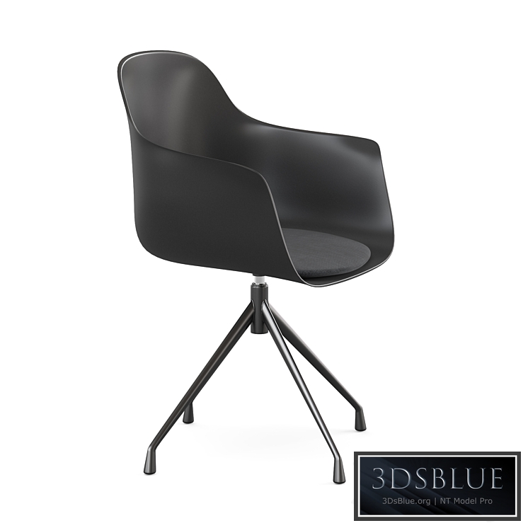 Office swivel black chair Wapong LA REDOUTE INTERIEURS 3DS Max - thumbnail 3