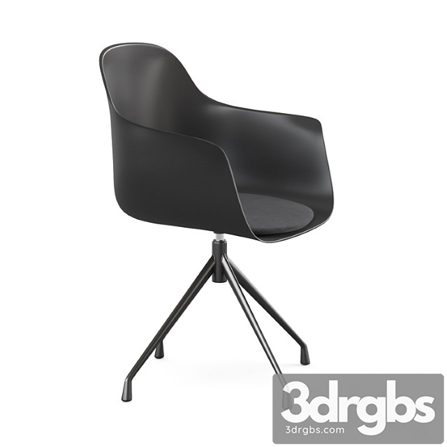 Office Swivel Black Chair Wapong La Redoute Interieurs 3dsmax Download - thumbnail 1