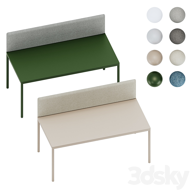 Office tables LAS Fil Rouge 3DS Max Model - thumbnail 2