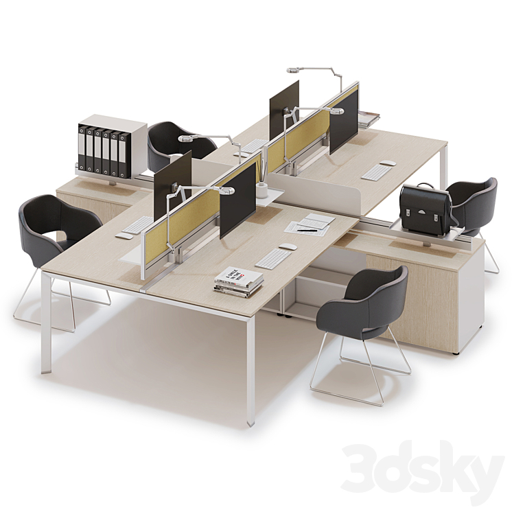 Office workspace LAS 5TH ELEMENT (v4) 3DS Max - thumbnail 1