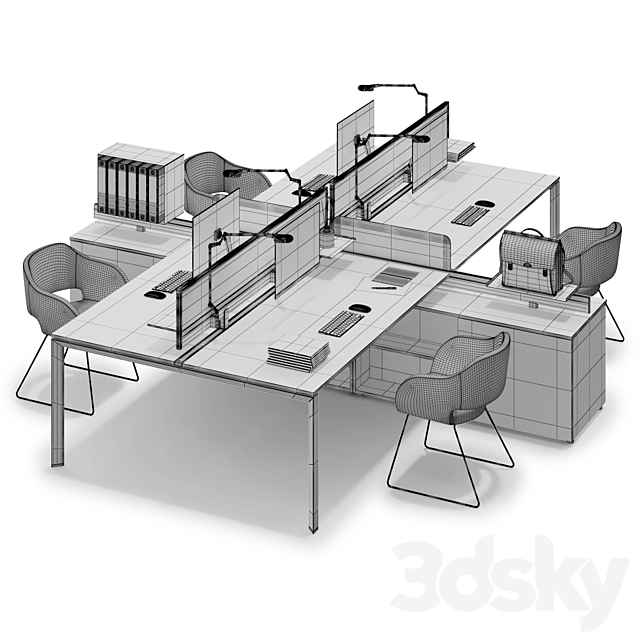 Office workspace LAS 5TH ELEMENT (v4) 3DSMax File - thumbnail 3