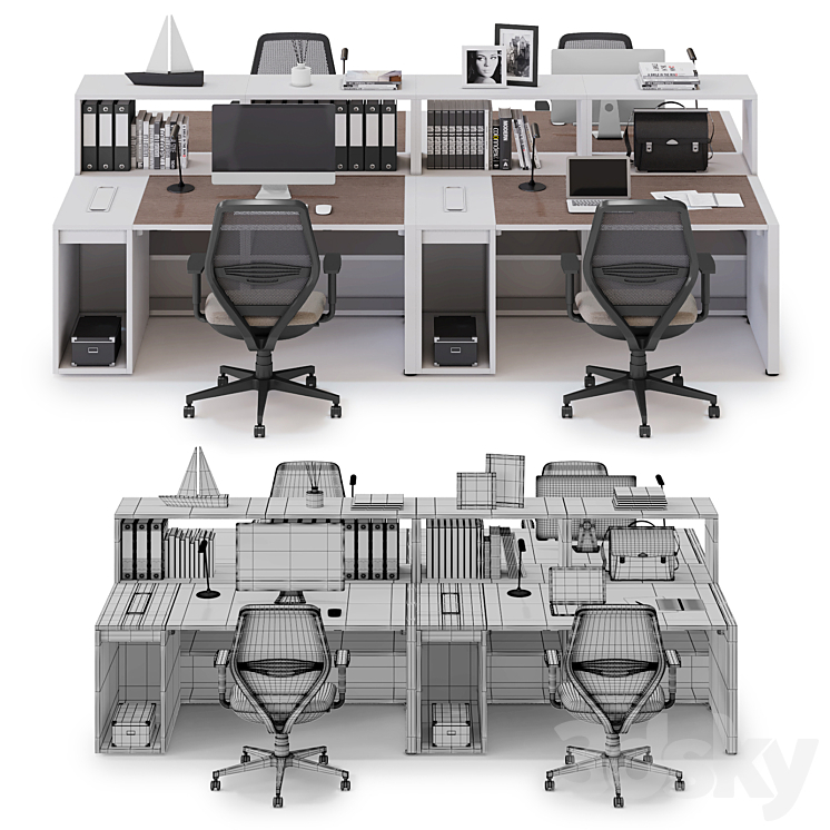 Office workspace LAS LOGIC (v5) 3DS Max - thumbnail 2