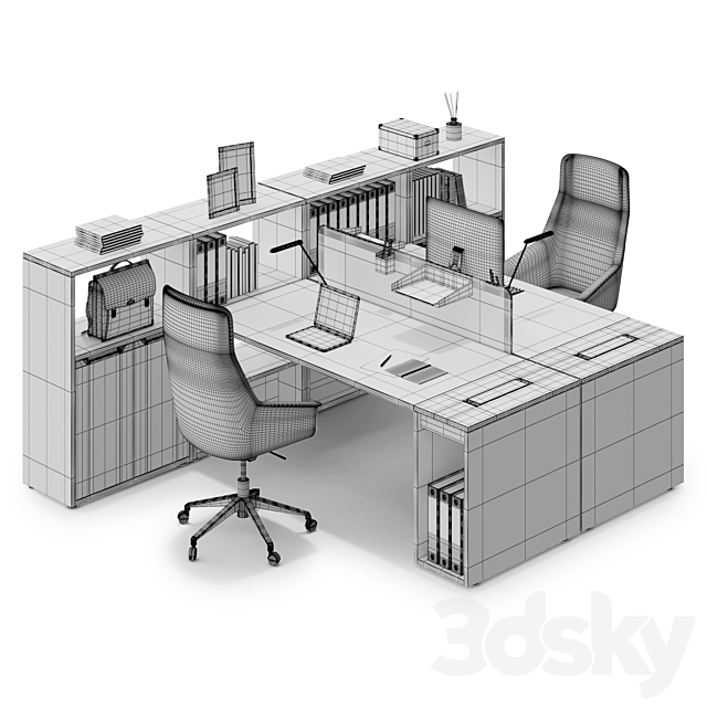 Office workspace LAS LOGIC (v6) 3DSMax File - thumbnail 3