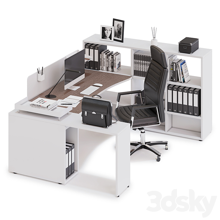 Office workspace LAS LOGIC (v8) 3DS Max - thumbnail 1