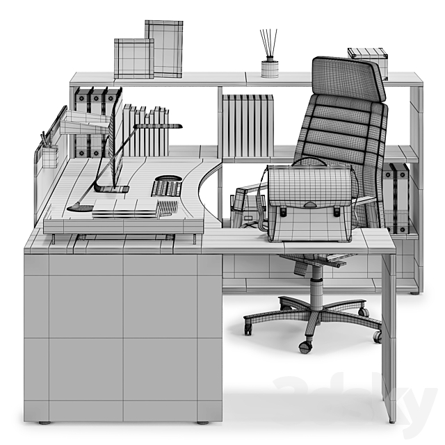 Office workspace LAS LOGIC (v8) 3DSMax File - thumbnail 3