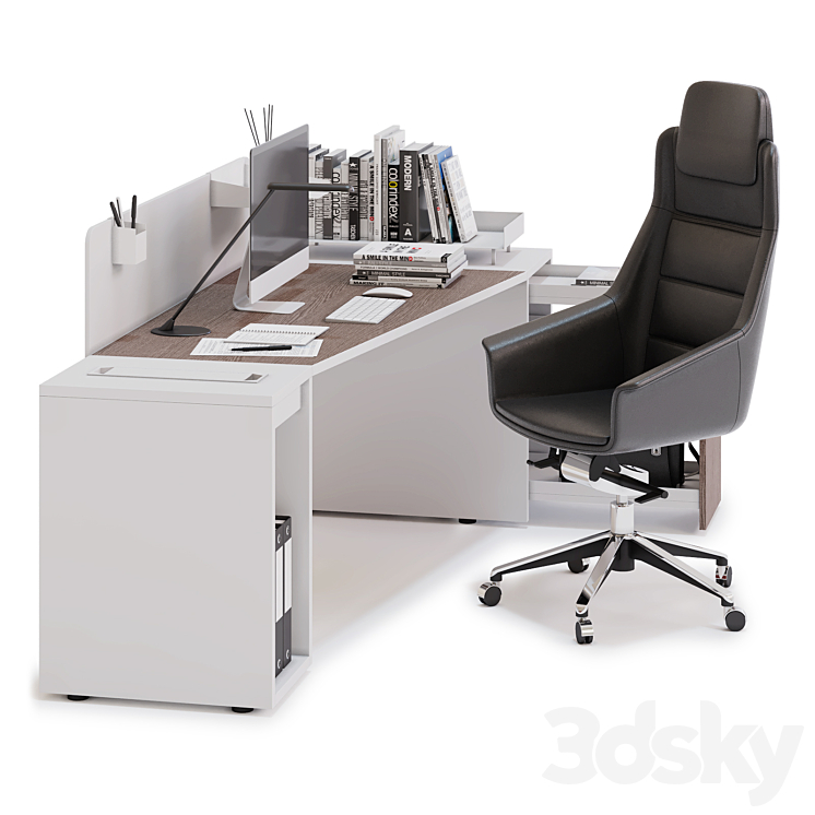 Office workspace LAS LOGIC (v9) 3DS Max - thumbnail 1