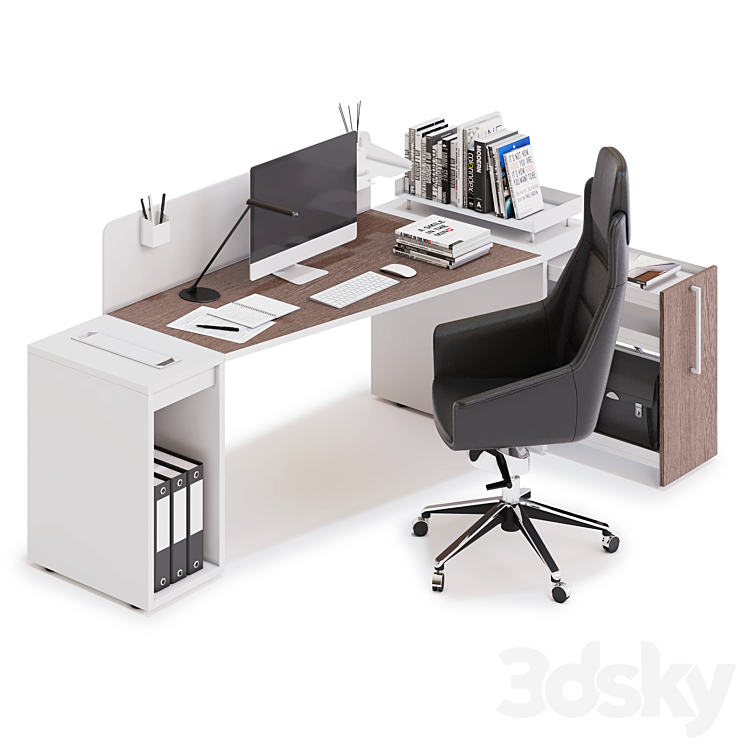 Office workspace LAS LOGIC (v9) 3DS Max - thumbnail 2