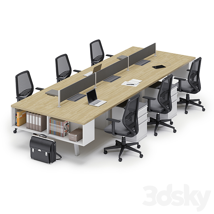 Office workspace UHURU (part1) 3DS Max - thumbnail 1