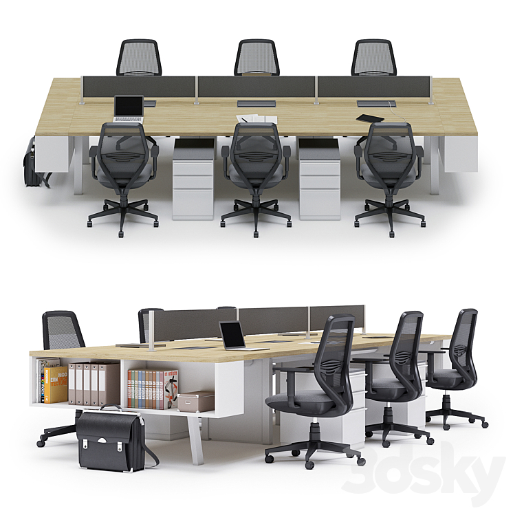 Office workspace UHURU (part1) 3DS Max - thumbnail 2