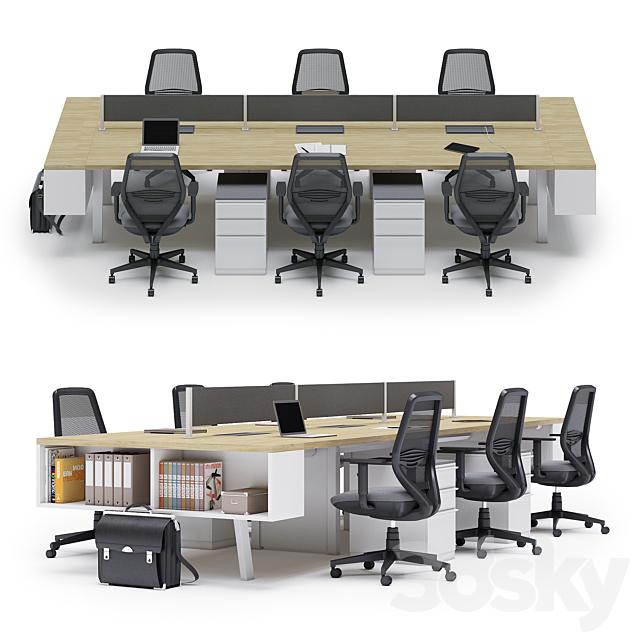 Office workspace UHURU (part1) 3DSMax File - thumbnail 2