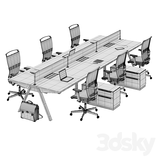 Office workspace UHURU (part2) 3DSMax File - thumbnail 3