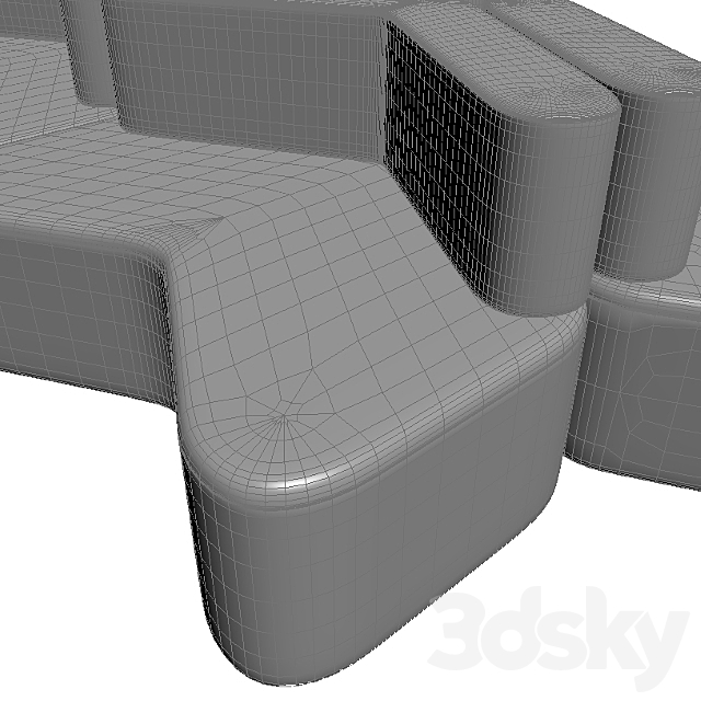 POL Waiting Chair 3DS Max Model - thumbnail 5