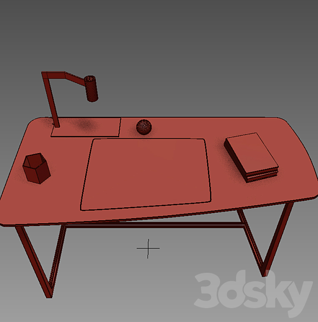 POLIFORM WRITING DESKS CONCORDE 3DS Max Model - thumbnail 2