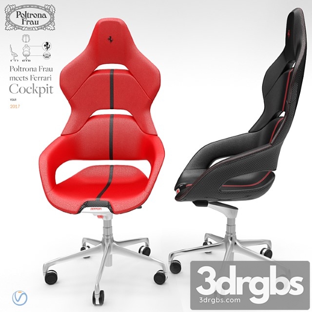 Poltrona frau ferrari cockpit chair – year 2017 2 3dsmax Download - thumbnail 1