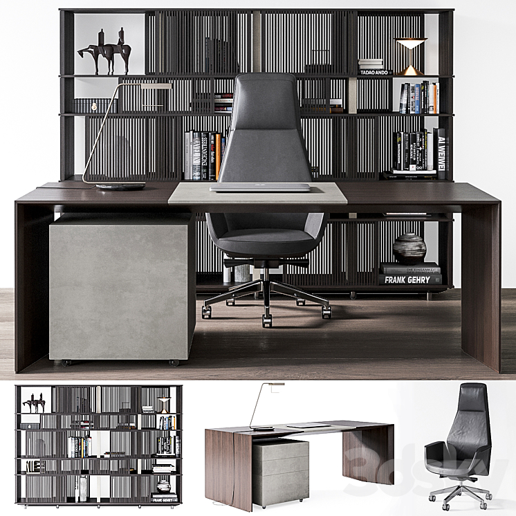 Poltrona Frau Workplace 3DS Max Model - thumbnail 1