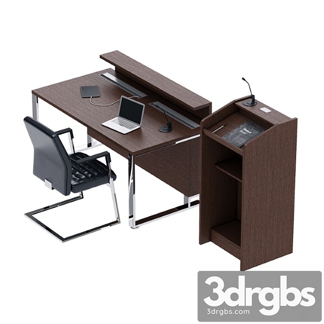 Presidium table and tribune las i-meet 2 3dsmax Download - thumbnail 1