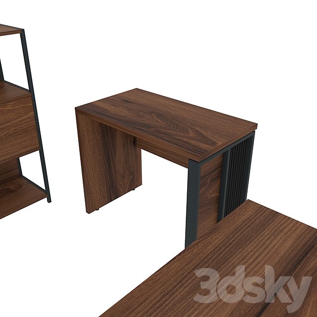 PRETO Executive Table 3DS Max Model - thumbnail 3