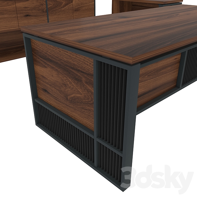 PRETO Executive Table 3DS Max Model - thumbnail 4