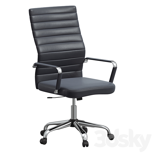 Primero Office Chair Black 3dsMax Model - thumbnail 1