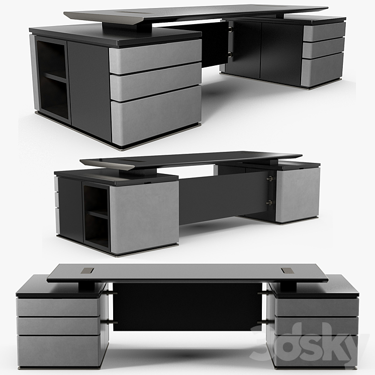 Promemoria – Au bout de la nuit writing desk 3DS Max - thumbnail 1