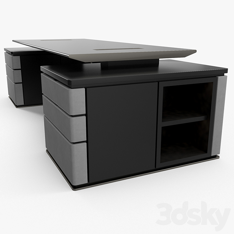 Promemoria – Au bout de la nuit writing desk 3DS Max - thumbnail 2