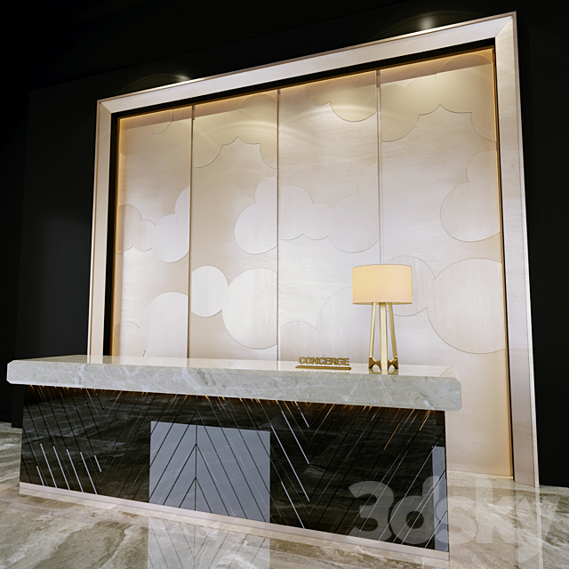 Reception 4 3DS Max Model - thumbnail 2