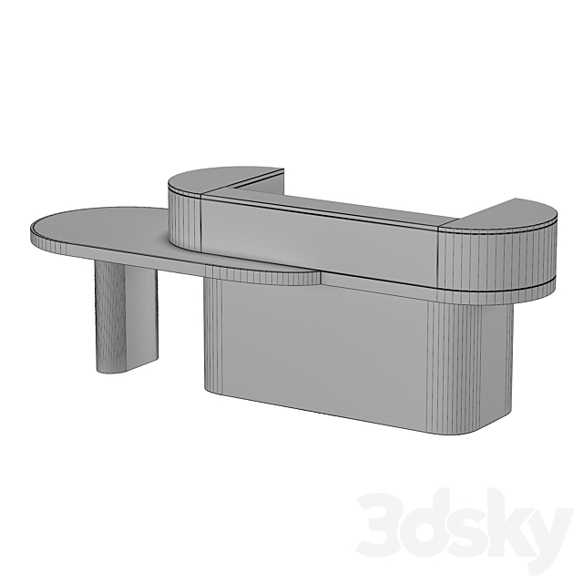 Reception desk 006 3dsMax Model - thumbnail 5