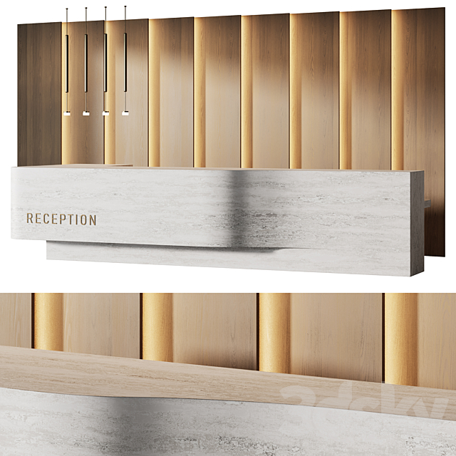 Reception desk 007 3ds Max - thumbnail 1