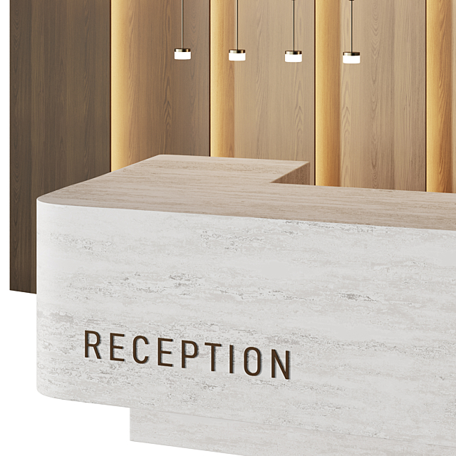 Reception desk 007 3ds Max - thumbnail 3