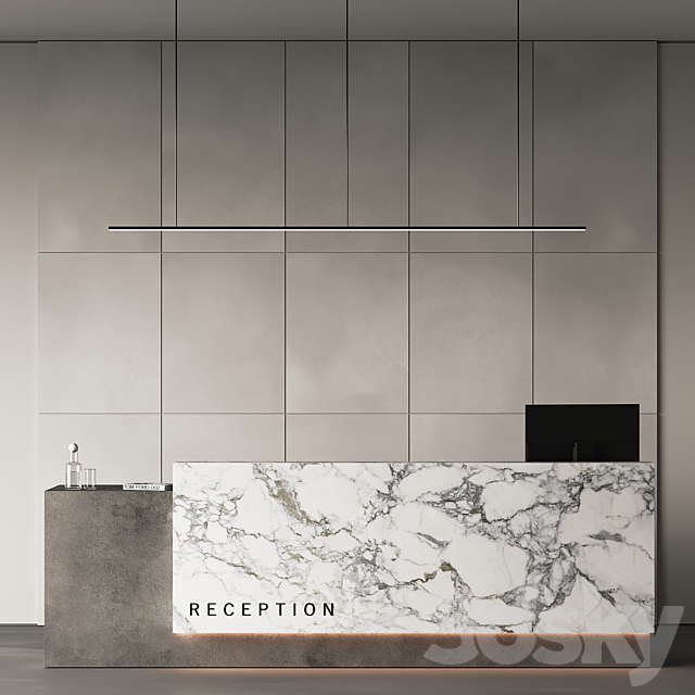 Reception Desk 09 3DS Max Model - thumbnail 2