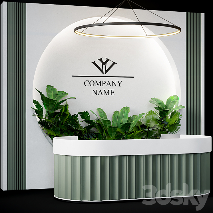 Reception desk 16 3DS Max Model - thumbnail 2