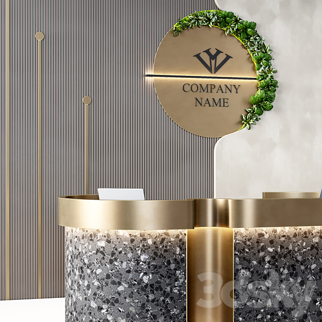 Reception desk 20 3DS Max Model - thumbnail 2