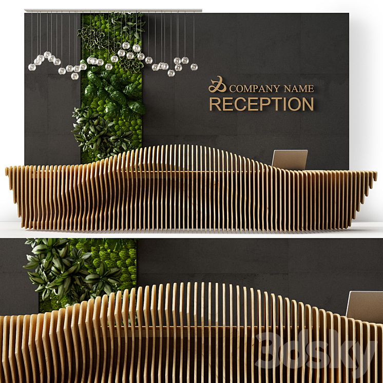 Reception desk 3 3DS Max - thumbnail 1