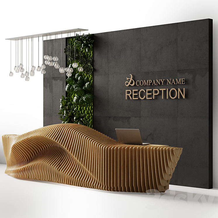 Reception desk 3 3DS Max - thumbnail 2