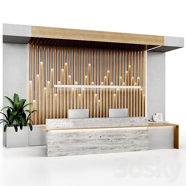 Reception Desk 3ds Max - thumbnail 2