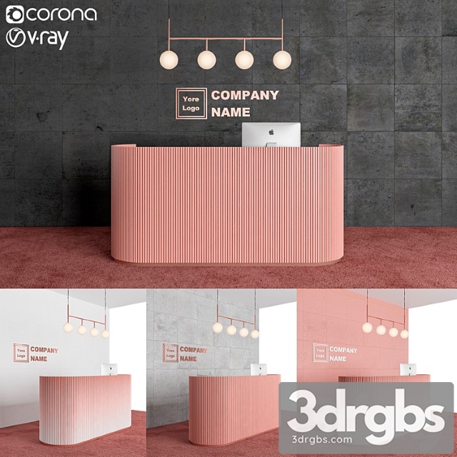 Reception Desk 3dsmax Download - thumbnail 1