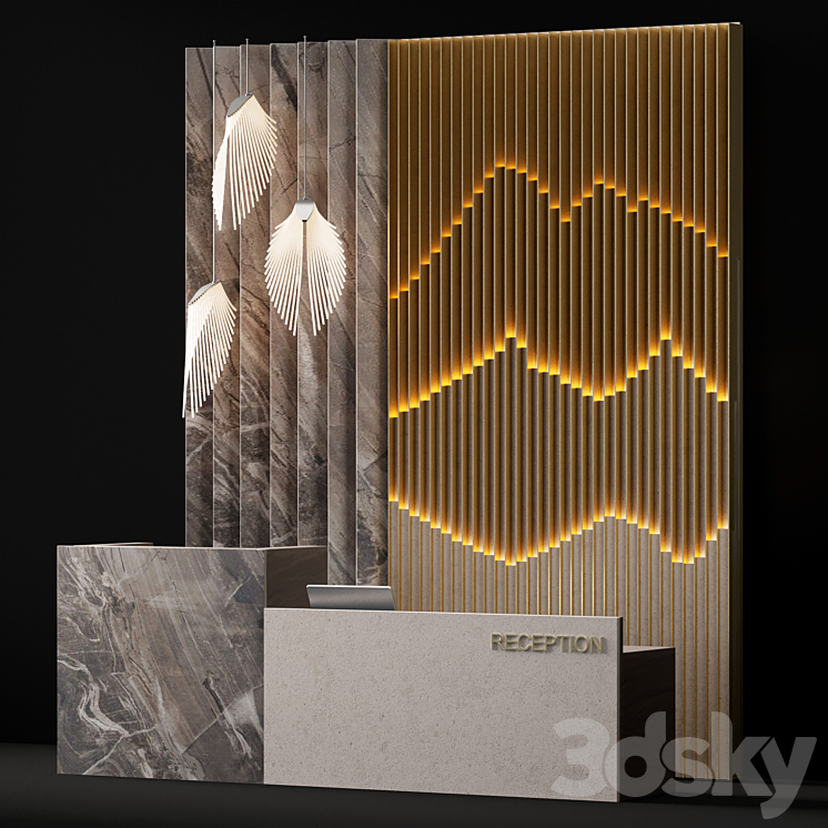 Reception desk 5 3DS Max - thumbnail 2